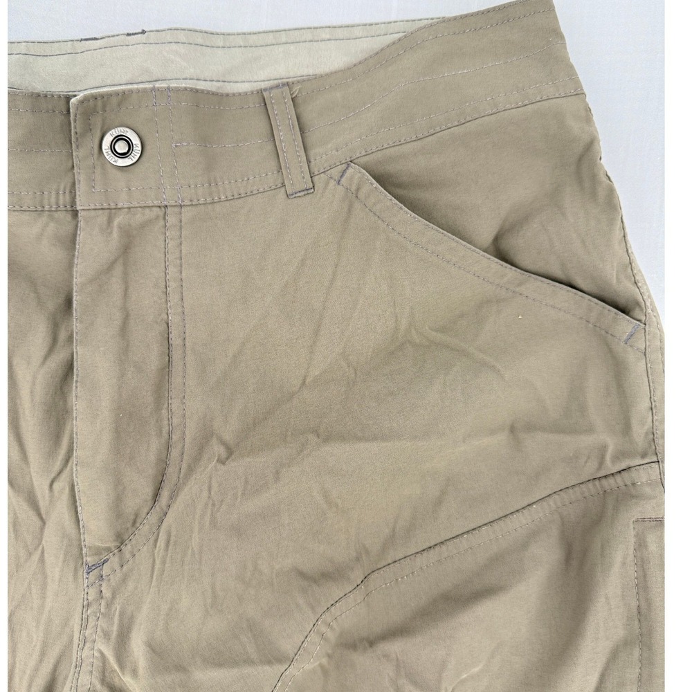 Kuhl Radikl Mens Hiking Pants 36x32 Khaki Tan Nylon Stretch Outdoor Trousers - Picture 6 of 16